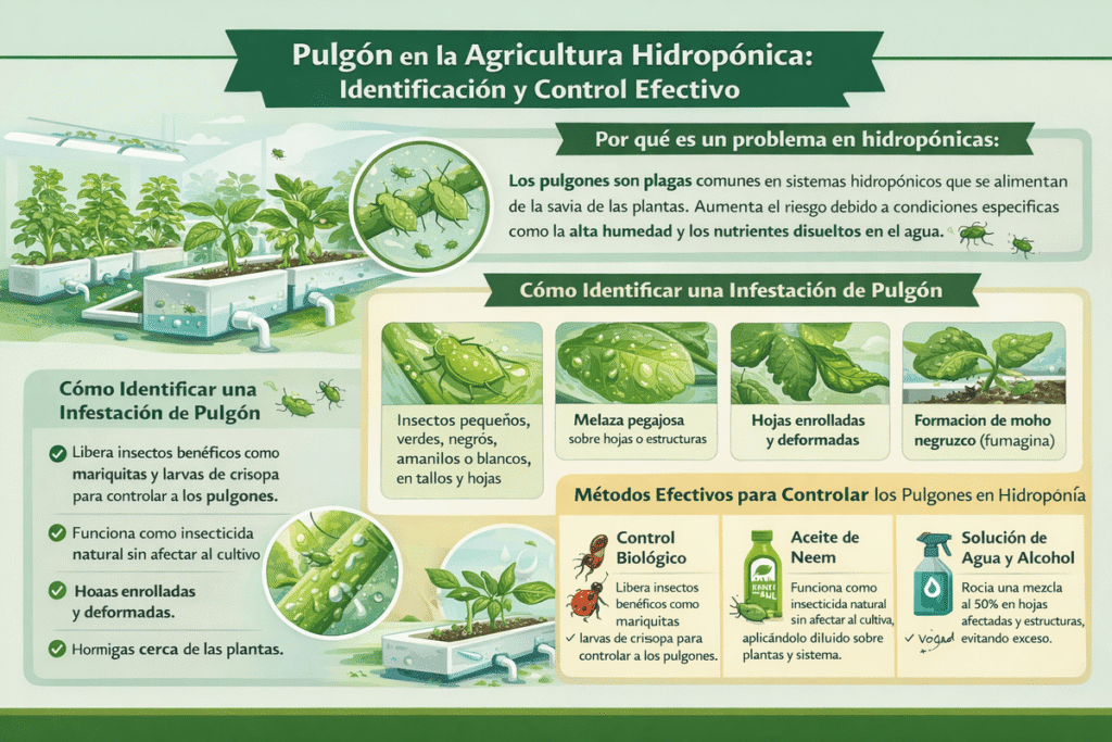 Pulgón en la agricultura hidropónica
