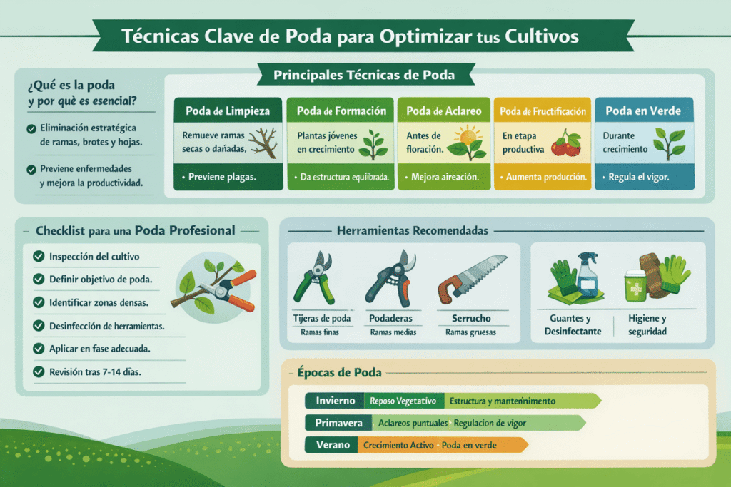 Técnicas de poda en cultivos