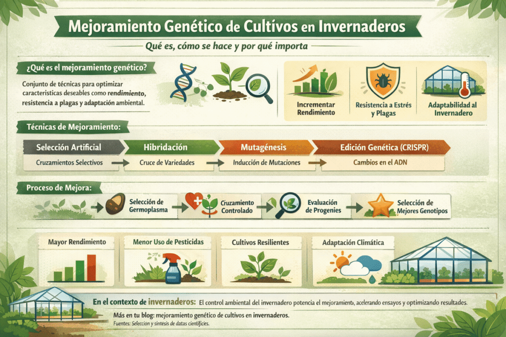 mejoramiento cultivos invernaderos