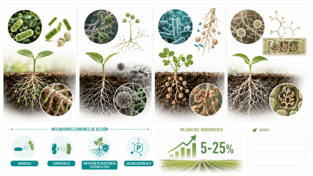 Bacillus subtilis y otros microorganismos beneficiosos en agricultura